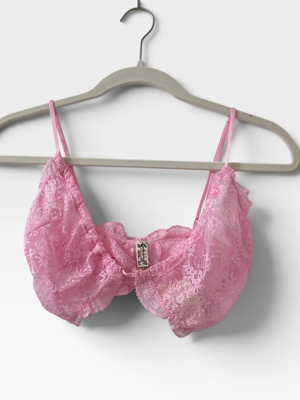 NWT Free People Intimately Lace Bralette in Orchid Pink